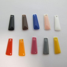 20 Sequin rectangular enamel 20x8mm