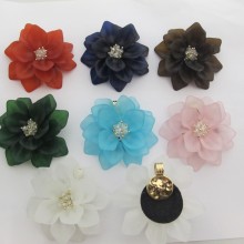 4 pendentifs fleur 63mm