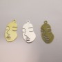 15 pendentif masque visage 34x18mm