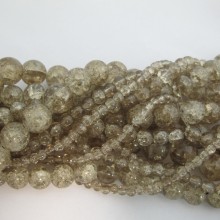 Champagne Cracked Glass Beads