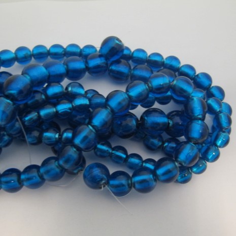 PERLES MURANO EN VERRE COULEUR BLEU ZIRCON