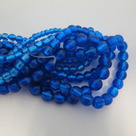 PERLES MURANO EN VERRE COULEUR BLEU SAPPHIRE