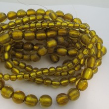 MURANO GLASS BEADS GOLD COLOR