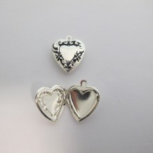 10 Heart photo charms 23X19MM