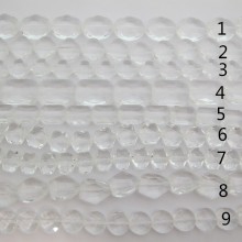 Transparent glass beads
