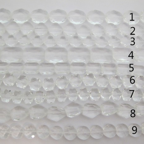 perles en verre transparent