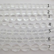 perles en verre transparent