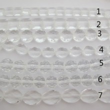 Transparent glass beads