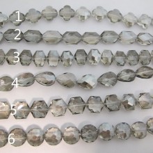 Perles En Verre couleur gris