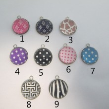 10 Round Cabochon Pendant 25x21mm