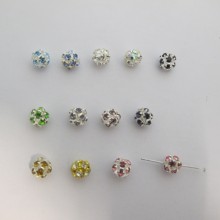 12 Ball filigree rhinestones 8 mm