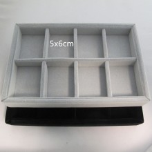 Velvet storage box with 8 compartments