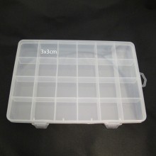 Boite de rangement plastique -24cases 19x13x2cm