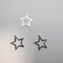 50 Pendentif étoile 25x22mm