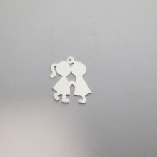 25 Pendant boy-girl 27x20mm