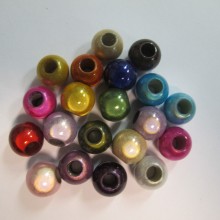 Magic beads round large hole 125gm