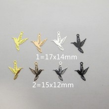 100 Paper Stamps Crane cut 17x14mm/15x12mm