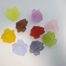 125 gm Plastic flower beads 30mm