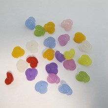 125 gm Pink plastic beads 15mm
