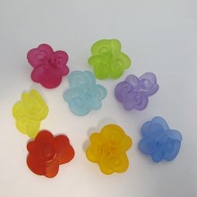 125 gm Plastic flower beads 31x13mm