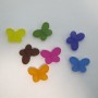 125 gm perles papillons en plastique 22x15mm