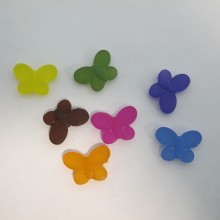 125 gm Perles papillons en plastique 22x15mm