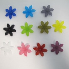 125 gm Plastic flower beads 35x7mm