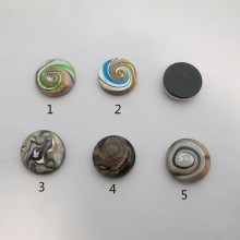 10 Cabochons Round Flat 20mm murano