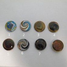 10 Cabochons Ronde Plat 32mm En verre murano