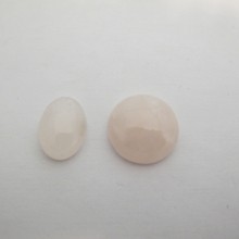 10 Cabochons quartz rose 20mm/13x18mm