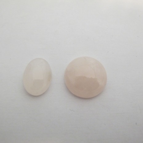 10 Cabochons quartz rose 20mm/13x18mm