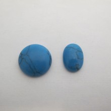 10 Turquoise Cabochons 20mm/13x18mm