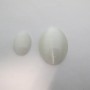 Cabochons œil de chat en verre blanc