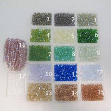 Glass beads faceted bohemian 4mm ab