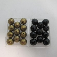 30 Perles En Verre Facettes De Boheme 12mm