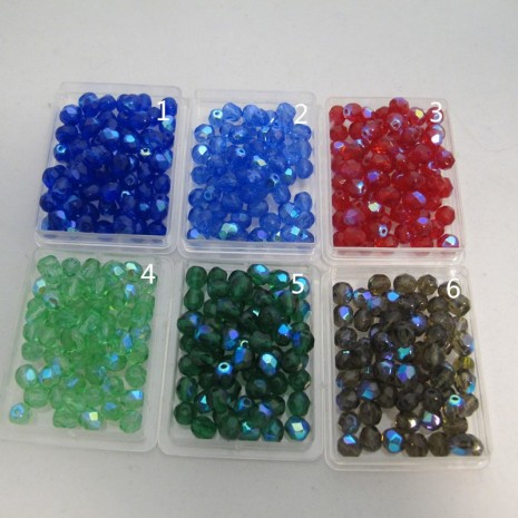 Perles En Verre Facettes De Boheme 6mm ab