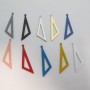 30 Pendentifs scalene TRIANGLES 40X12mm