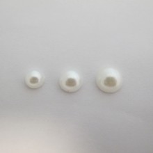 Cabochons Rond nacré En Plastique blanc