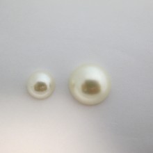 Cabochons Round Pearly Cream Plastic