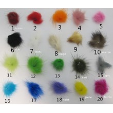 20 Furry pompoms 20mm