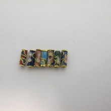 100 Perles cloisonnée tube 10x4mm