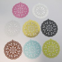 20 Round laser cut stamps 49x48mm