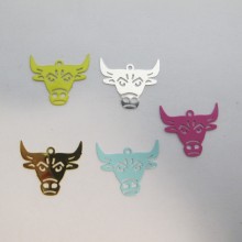 50 Stamps Ox head 20x18mm