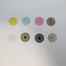 100 Round Laser Cut Stamps 14mm