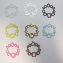 30 Round Laser Cut Stamps 35x32mm