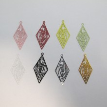 50 ESTAMPES LOSANGES LASER CUT 33x16mm