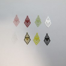 80 Diamond laser cut stamps 21x12mm
