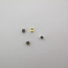 50 Brass cube beads 4x4mm