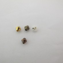 100 Perles toupie en laiton 6x6mm