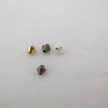 100 Perles toupi en laiton 6x6mm